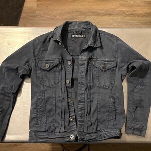 Leverage Dark Gray Denim Jacket